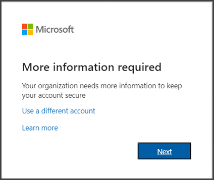 Microsoft login prompt