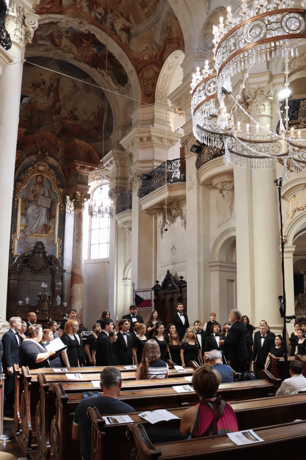 IWU cochoir performs in a cathedral in Europe