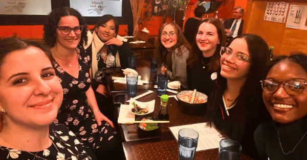 IWU students meet with alumna in Boston